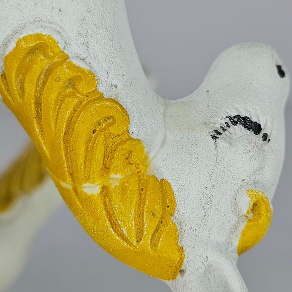 Vintage Clay Horse Figurines Set Of 4 Hand Painted Folk Art *FLAWS* - Picture 6 of 11